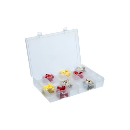 Durham Mfg Durham Large Plastic Compartment Box LP24-CLEAR - 24 Compartments, 13-1-5, PK5 LP24-CLEAR
